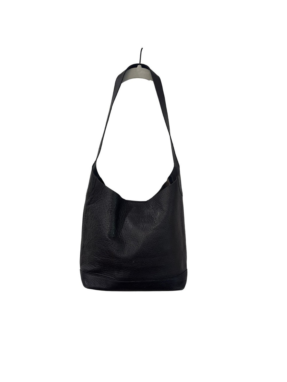 Eileen Fisher Black Pebbled Leather Shoulder Bag